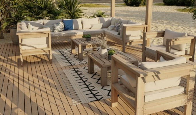 Les lames de terrasse en Tunisie sont idéales pour créer des espaces extérieurs 